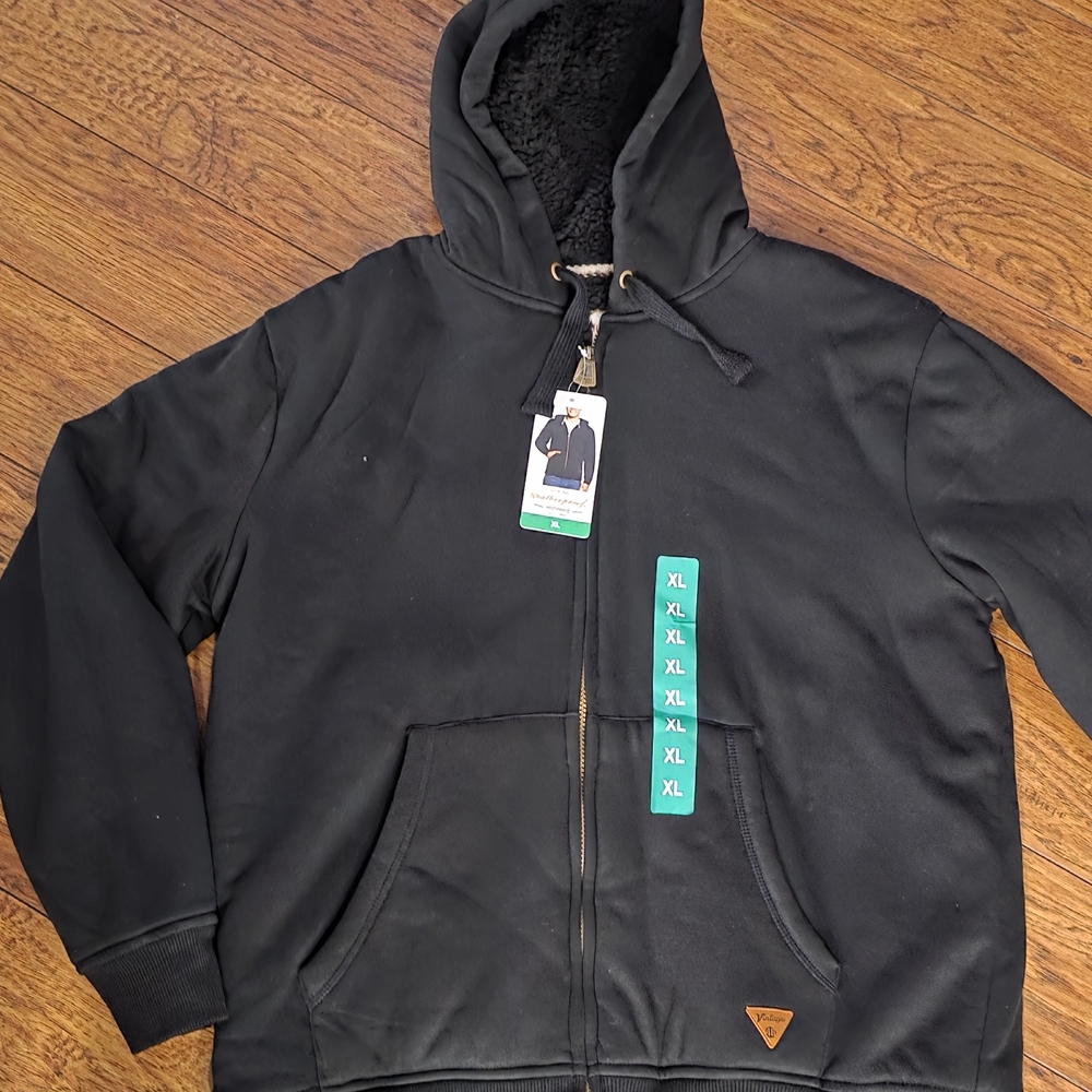 Woolrich Black Sherpa-Lined Jacket